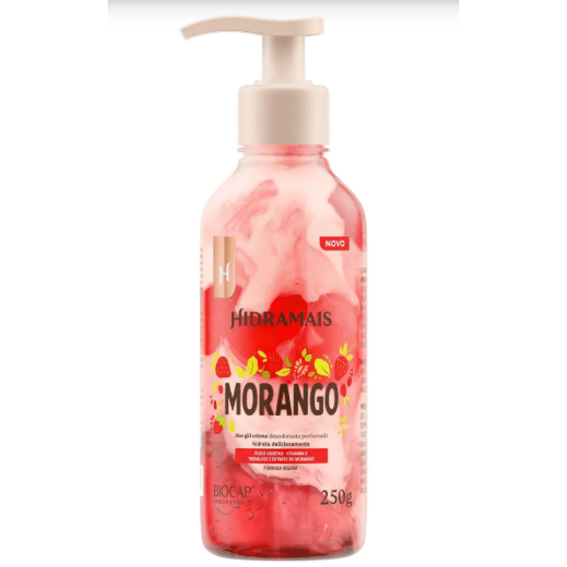 hidamari✨ Creme Duo Gel Hidratação Perfumada Morango - 250g - Drogarias