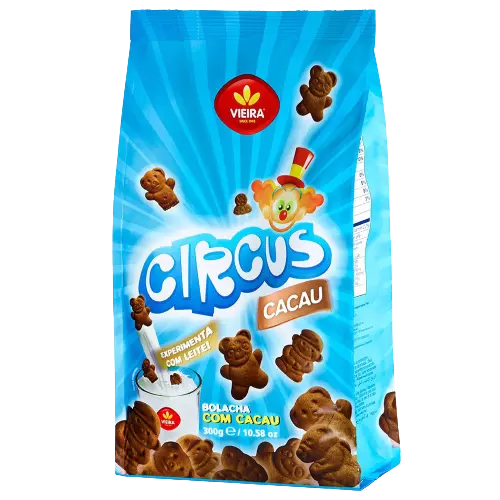 Biscoito Vieira Circus Cacau 125g