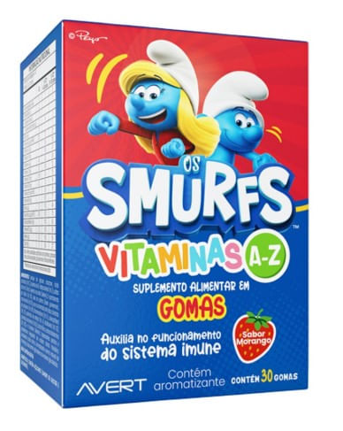 Polivitamínico Infantil Os Smurfs com 30 Gomas