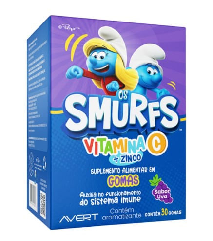 Polivitamínico Infantil Os Smurfs C+Zinco com 30 Gomas