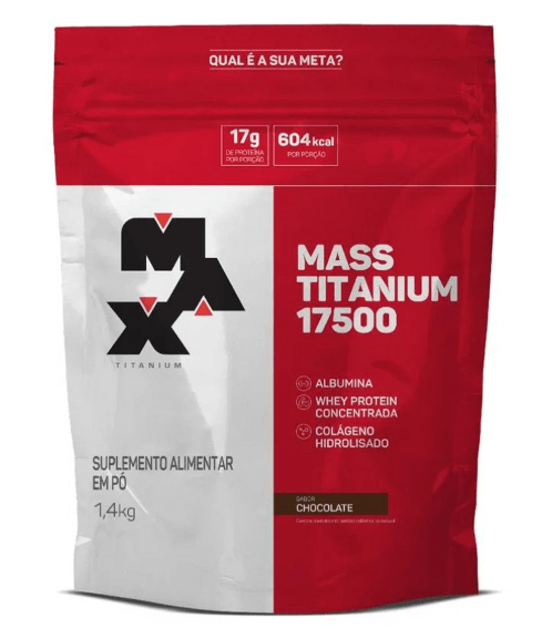 Mass Titanium 17500 Max Titanium Sabor Chocolate - 1,4kg