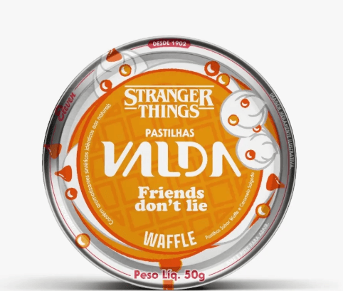 Pastilhas Valda Stranger Things Sabor Waffle 50g