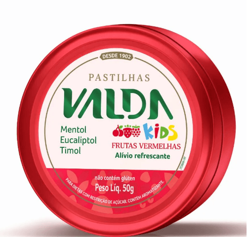 Pastilhas Valda Kids Frutas Vermelhas - 50g