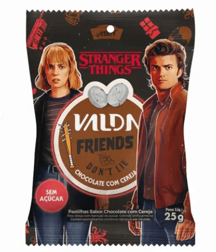 Pastilha Valda Stranger Things Chocolate e Cereja - 25g