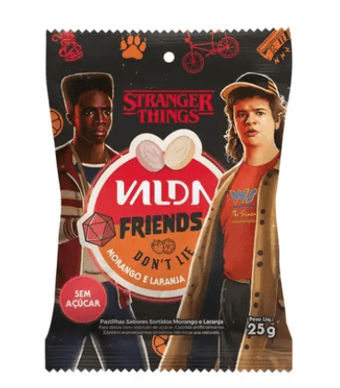 Pastilhas Valda Stranger Things Morango e Laranja 25g