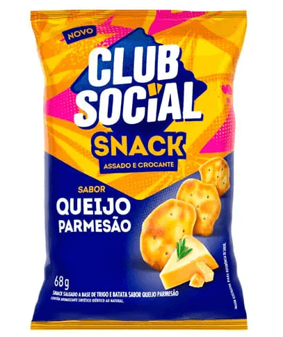 Snack Club Social Sabor Queijo Parmesão - 68g
