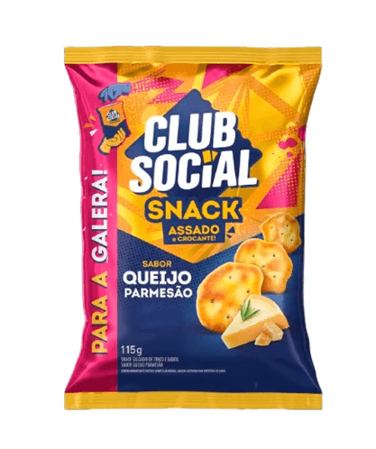 Snack Club Social Sabor Queijo Parmesão - 115g