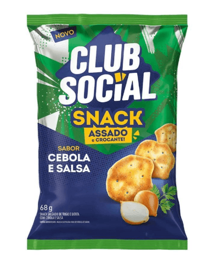 Snack Club Social Sabor Cebola e Salsa - 68g