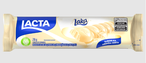 Barra de Chocolate Lacta Branco Laka - 28g