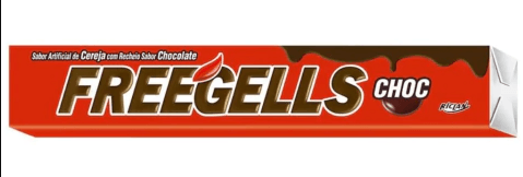 Bala Drops Freegells - Sabor Chocolate com Cereja