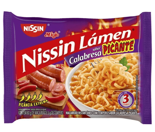 Macarrão Instantâneo Lámen Nissin Miojo Calabresa Picante - 85g