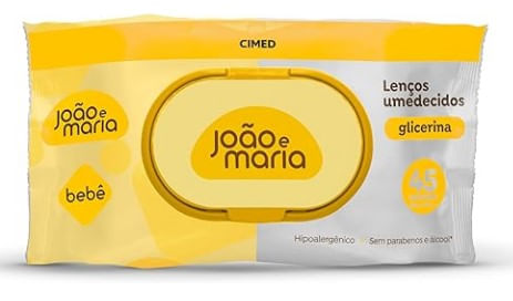 Lenço Umedecido João e Maria com Fragrância 45 Unidades