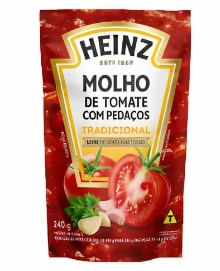 Molho de Tomate Tradicional Pedaços Sachê 240g