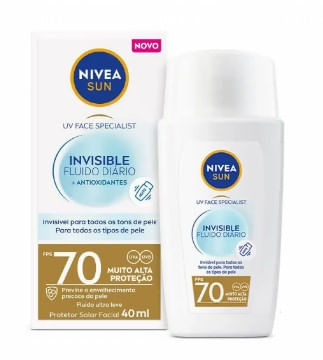 Protetor Solar Facial Nivea Sun Invisible FPS70 40ml