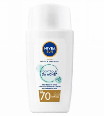 Protetor Solar Facial Nivea Sun Controle de Acne FPS70 40ml