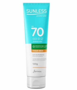 Protetor Solar Facial em Creme Sunless com FPS 70 Toque Seco 60g
