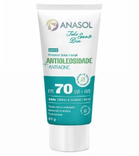 Anasol Protetor Solar Facial TSD Antioleosidade Antiacne FPS 70 - 40g