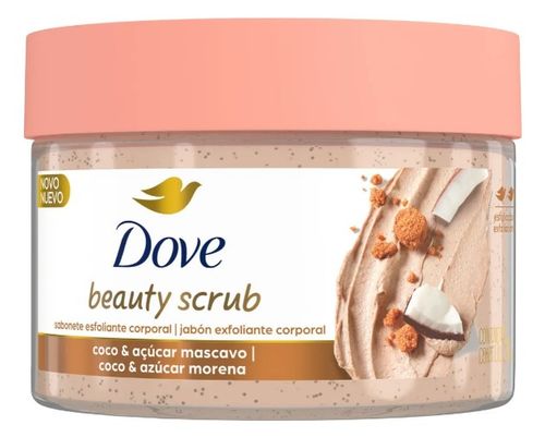 Sabonete Esfoliante Dove Beauty Scrub Coco e Açúcar Mascavo Pote 280g