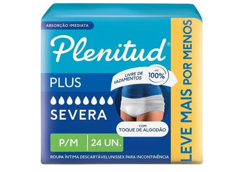 Roupa Íntima Plenitude Pro Plus P/M C/24 unidades