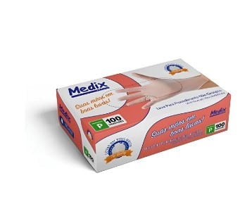 Luva Vinil Medix P com Pó C/100 Unidades
