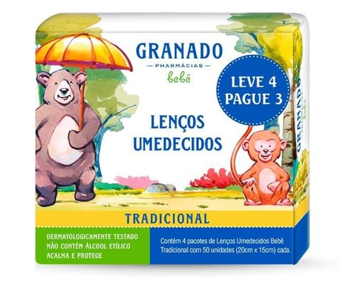 Kit Lenços Umedecidos Granado Bebê Tradicional