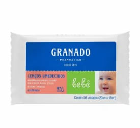 Lenço Umedecido Bebê Granado Calêndula - 50 Uni