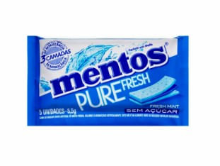 Chiclete Mentos 3 Layer Cool White Fresh Mint 8,5g