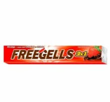 Bala Drops Freegells Morango com Chocolate