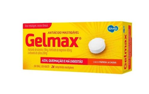 Gelmax Papaya Cassis 178+185+230mg - 24 Comprimidos