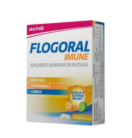 Flogoral Imune Mel e Limão com 8 Pastilhas - Ache RX