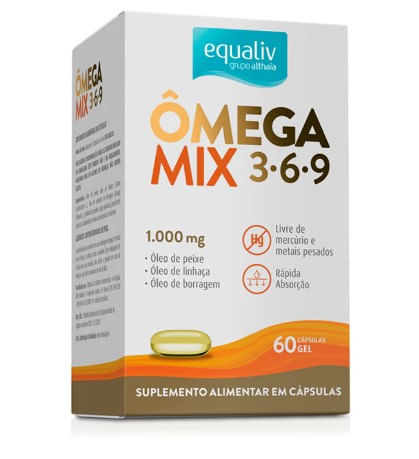 Ômega 3 Equaliv Mix 1000mg 60 Cápsulas