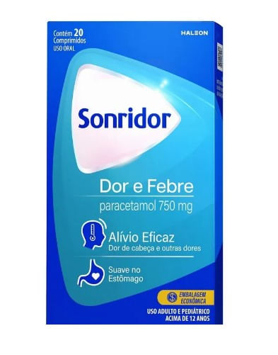 Sonridor Dor e Febre 750 mg com 20 Comprimidos - Haleon