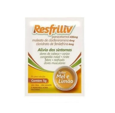 Resfriliv Mel e Limão 400mg Pó para Solução 5g