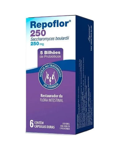 Repoflor 250mg - 06 Cápsulas