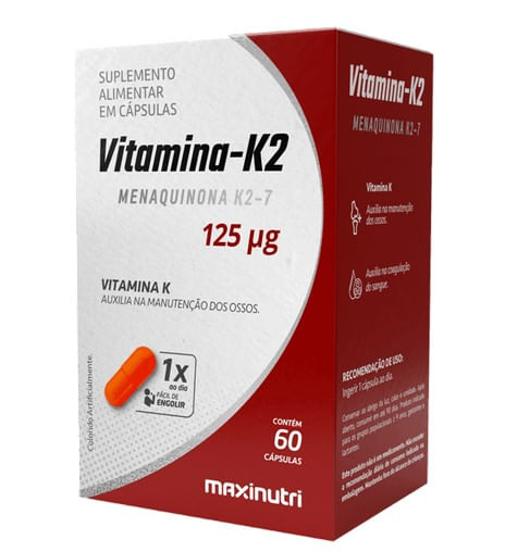 Vitamina K2 125mcg Maxinutri 60 Cápsulas