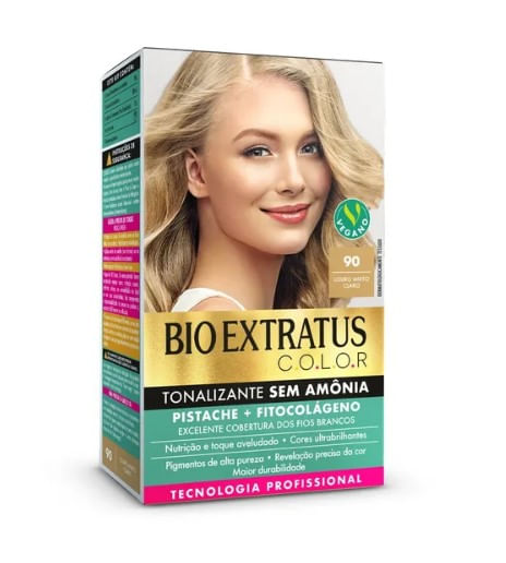 Tonalizante Bio Extratus Sem Amônia 90 Louro Muito Claro