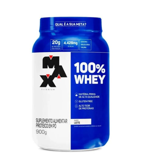 Whey 100% Max Titanium Leite - 900g