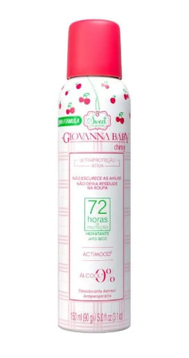 Desodorante Aerosol Giovanna Baby Cherry 72h - 150ml