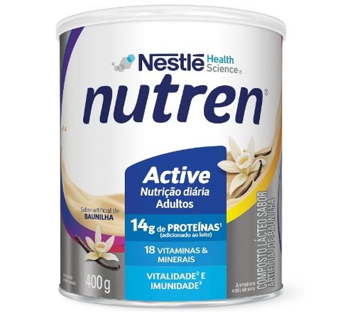 NUTREN ACTIVE PO BAUNILHA 400G GRATIS 60G
