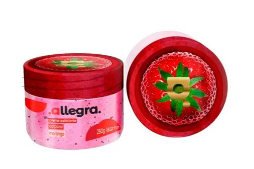 Creme Esfoliante Corporal Allegra Morango - 250g