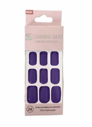 Unhas Postiças Autocolantes 24 Peças Média SP1042