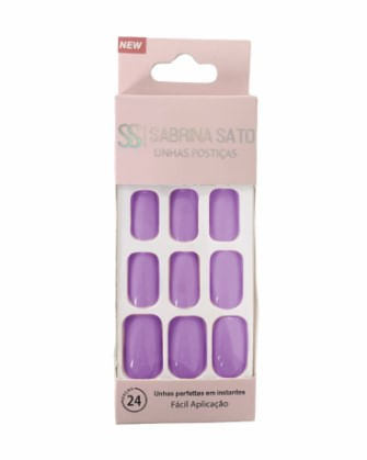 Unhas Postiças Autocolantes 24 Peças Curta SP1035