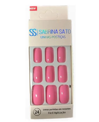 Unhas Postiças Autocolantes 24 Peças Média SP1041