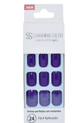 Unhas Postiças Autocolantes 24 Peças Curta SP1033