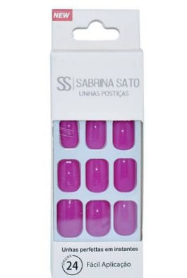 Unhas Postiças Autocolantes 24 Peças Curta SP1032