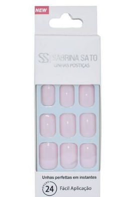 Unhas Postiças Autocolantes 24 Peças Curta SP1031