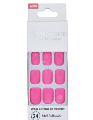 Unhas Postiças Autocolantes 24 Peças Curta SP1030