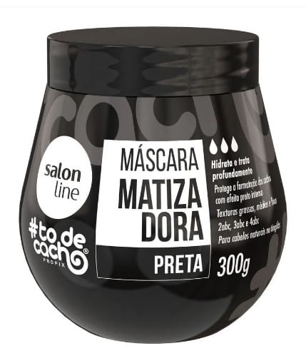 Máscara Capilar Salon Line To de Cachos Matiza Preto - 300g