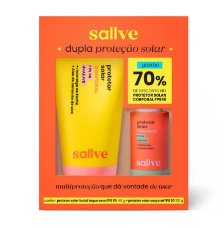 Kit Toque Seco Protetor Solar Fps50 - 40g + Hidratante - 75g