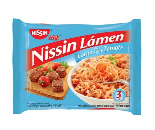 Macarrão Instantâneo Nissin Carne e Tomate - 85g
